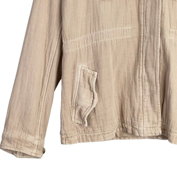 James Perse Utility Jacket Womens Size 3 Large Cotton Safari Military Chore Coat - Picture 4 of 14